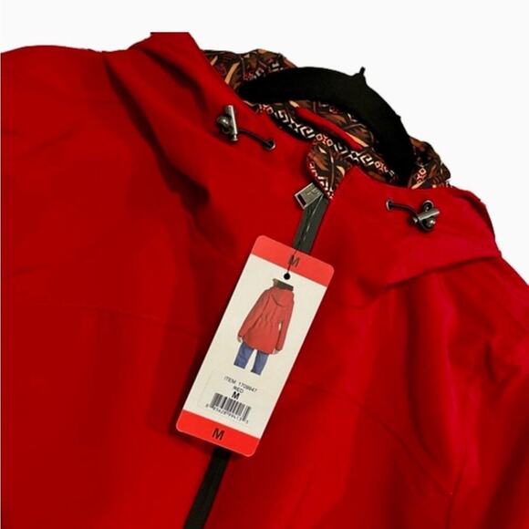 Pendleton Women's Jacket Wind Rain Resistant Red Hooded Size Medium NWT - Picture 3 of 10